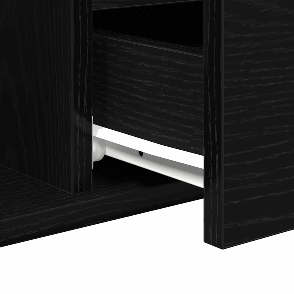 Couchtisch Schwarz Eichen-Optik 90 x 49 x 45 cm Holzwerkstoff