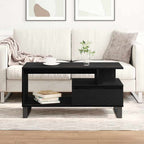 Couchtisch Schwarz Eichen-Optik 90 x 49 x 45 cm Holzwerkstoff
