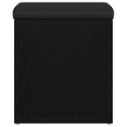 Sitzbank mit Stauraum Schwarz Eichen-Optik 42 x 42 x 45 cm