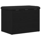 Sitzbank mit Stauraum Schwarz Eichen-Optik 62 x 42 x 45 cm