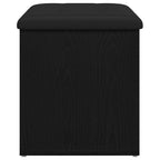 Sitzbank mit Stauraum Schwarz Eichen-Optik 62 x 42 x 45 cm