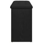 Sitzbank mit Stauraum Schwarz Eichen-Optik 102 x 32 x 50 cm