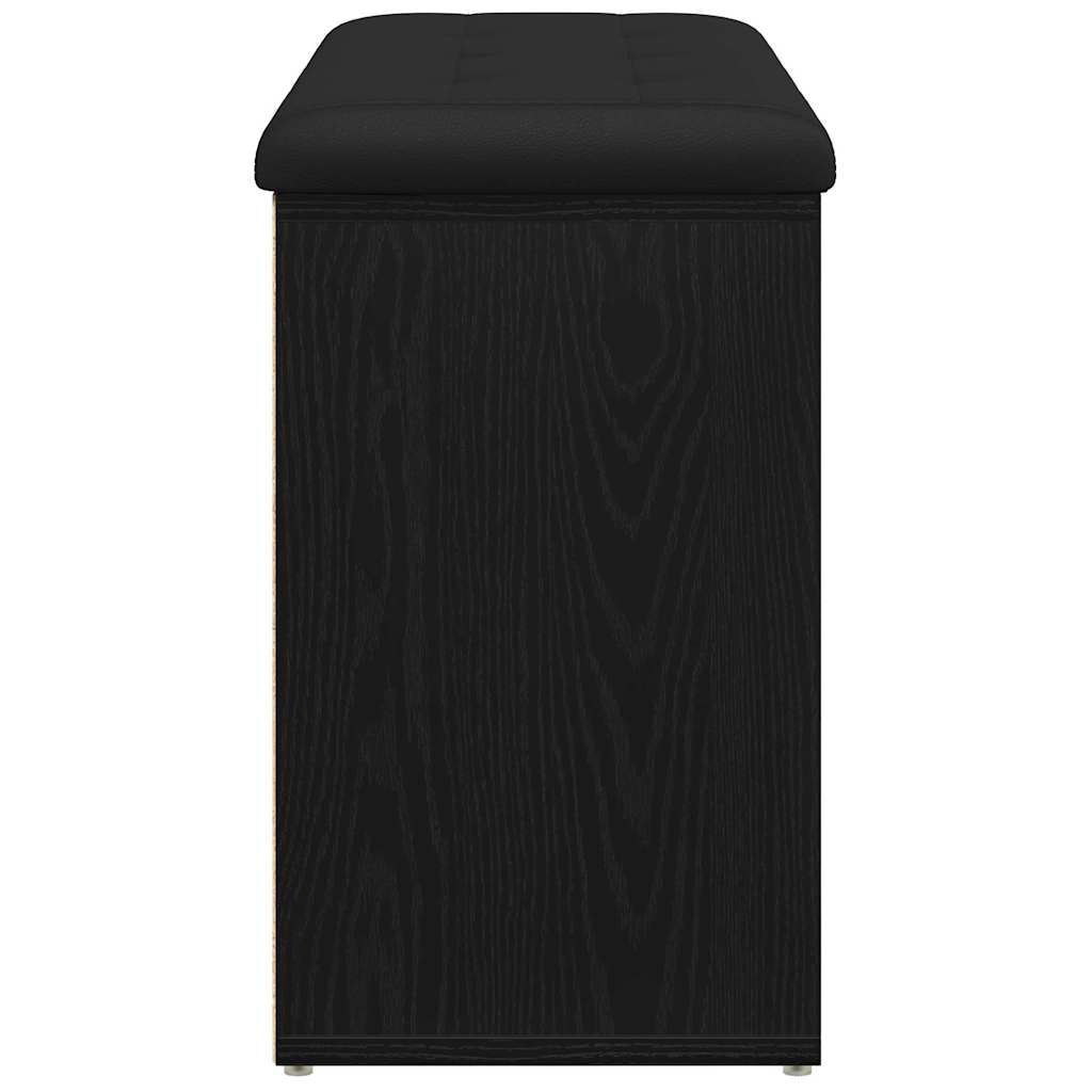 Schuhbank mit Regal Schwarz 82 x 32 x 50 cm Holzwerkstoff