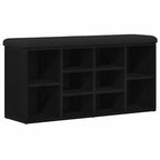 Schuhbank Schwarz Eichen-Optik 102 x 32 x 50 cm Holzwerkstoff