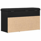 Schuhbank mit Regal Schwarz 80 x 30 x 45 cm Holzwerkstoff