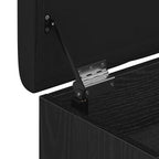 Sitzbank mit Stauraum Schwarz Eichen-Optik 62 x 32 x 50 cm