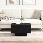 Couchtisch Schwarz Eichen-Optik 55 x 55 x 31 cm