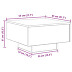 Couchtisch Schwarz Eichen-Optik 55 x 55 x 31 cm