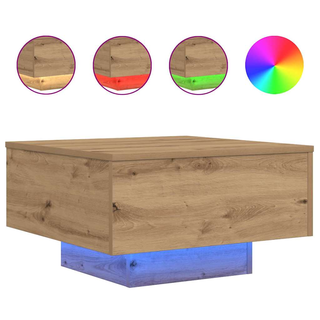 Couchtisch Artisan-Eiche 55 x 55 x 31 cm Holzwerkstoff