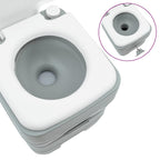 Camping Toiletten-Set 2 pcs Grau 50,5 x 33 x 103 cm