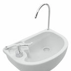 Camping Toiletten-Set 2 pcs Grau und Weiß