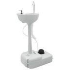 Camping Toiletten-Set 2 pcs Grau und Weiß