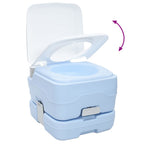 Camping Toiletten-Set 2 pcs Blau und Weiß