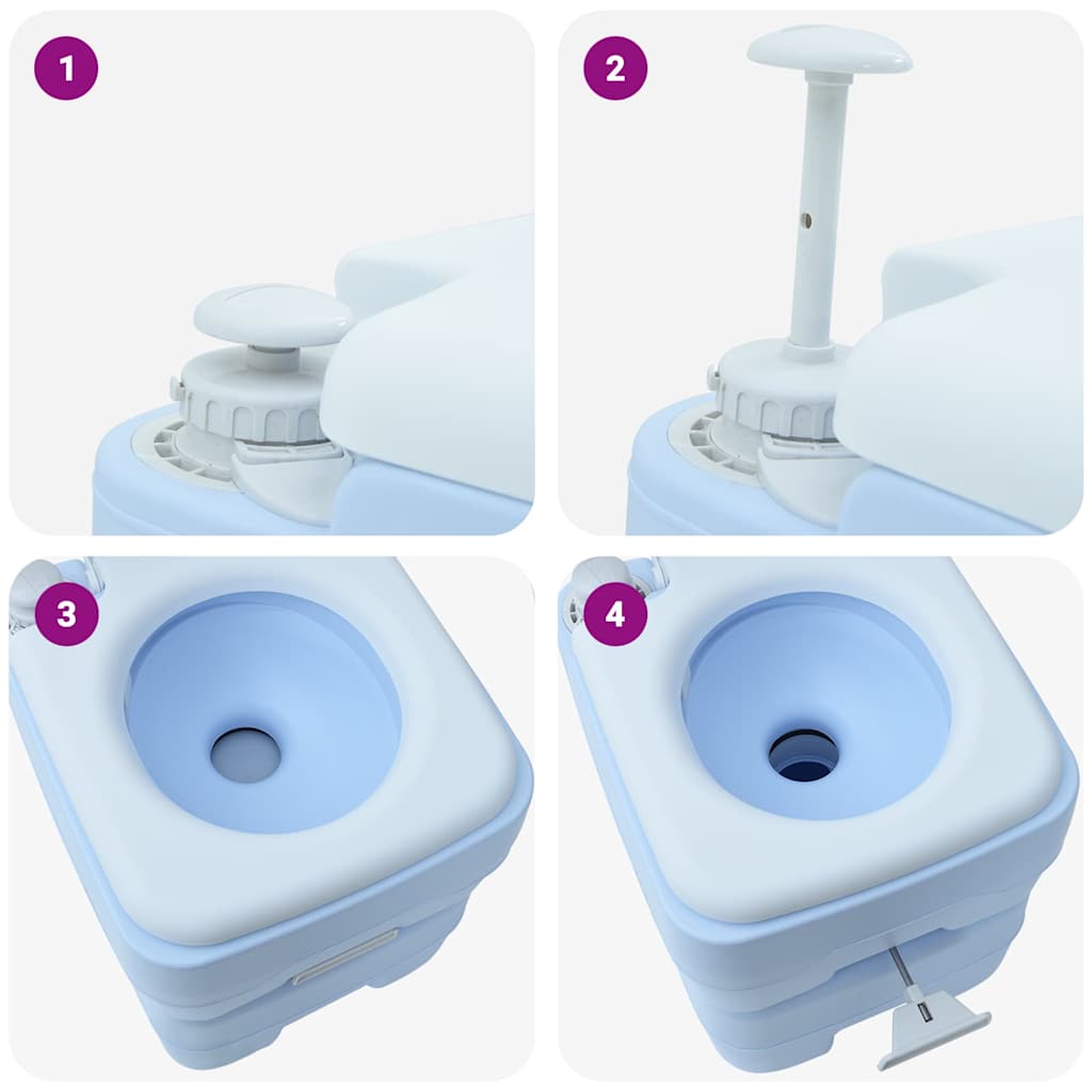 Camping-Toilette Blau 41,5 x 36,5 x 42 cm