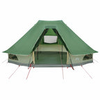 Tipi Zelt mit Dach mit Speicher Grün 466 x 310 x 240 cm Taft