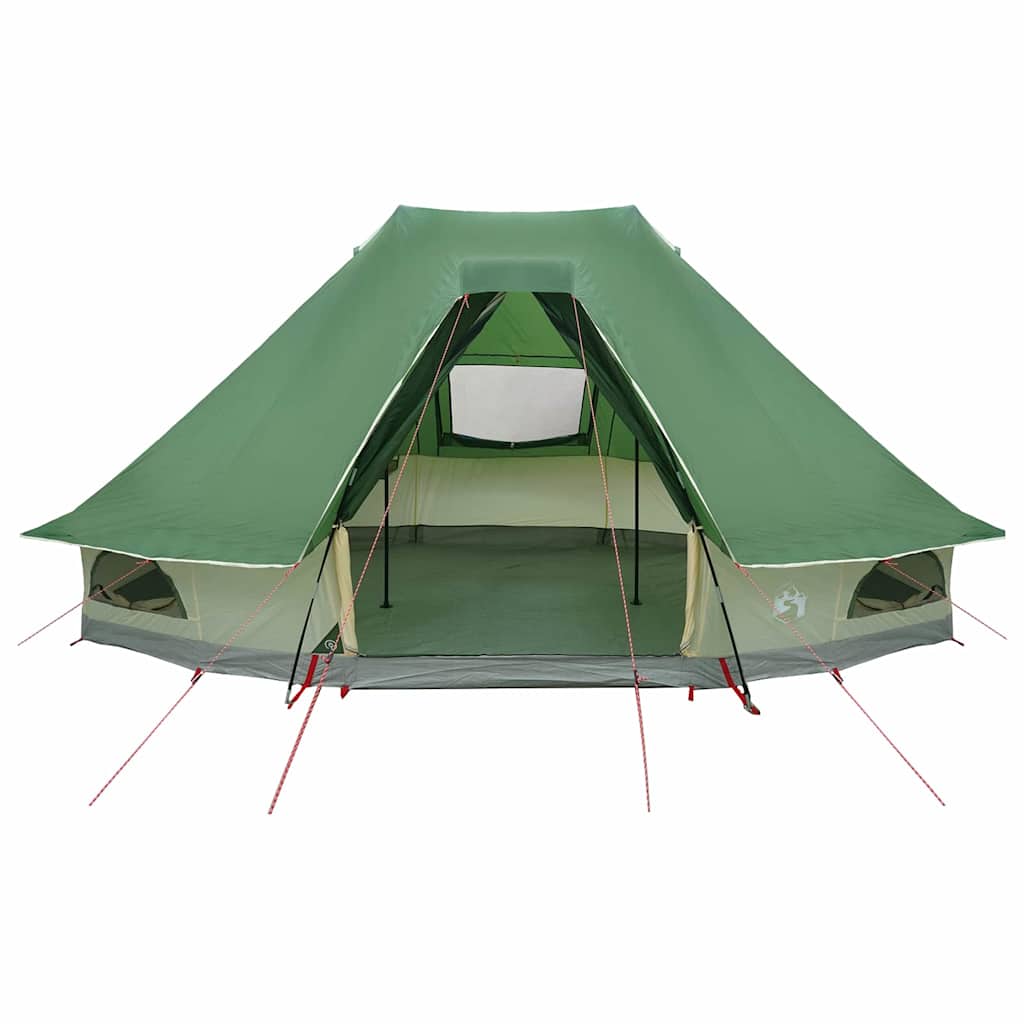 Tipi Zelt mit Dach mit Speicher Grün 466 x 310 x 240 cm Taft