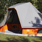 Tipi Zelt mit Dach Grau und Orange 466 x 310 x 240 cm Taft