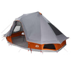 Tipi Zelt mit Dach Grau und Orange 466 x 310 x 240 cm Taft