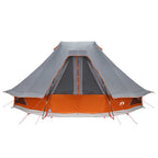 Tipi Zelt mit Dach Grau und Orange 466 x 310 x 240 cm Taft