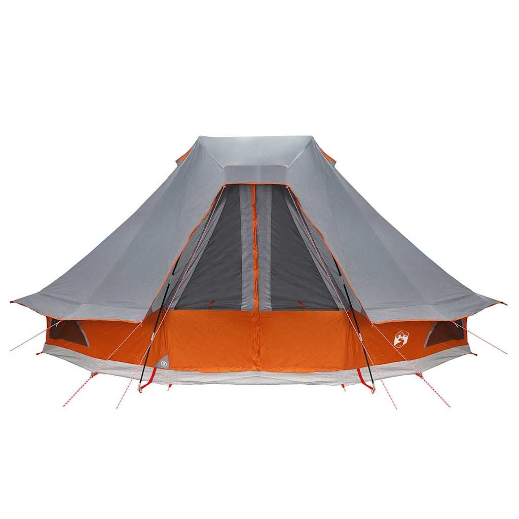 Tipi Zelt mit Dach Grau und Orange 466 x 310 x 240 cm Taft