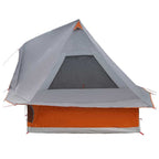 Tipi Zelt mit Dach Grau und Orange 466 x 310 x 240 cm Taft