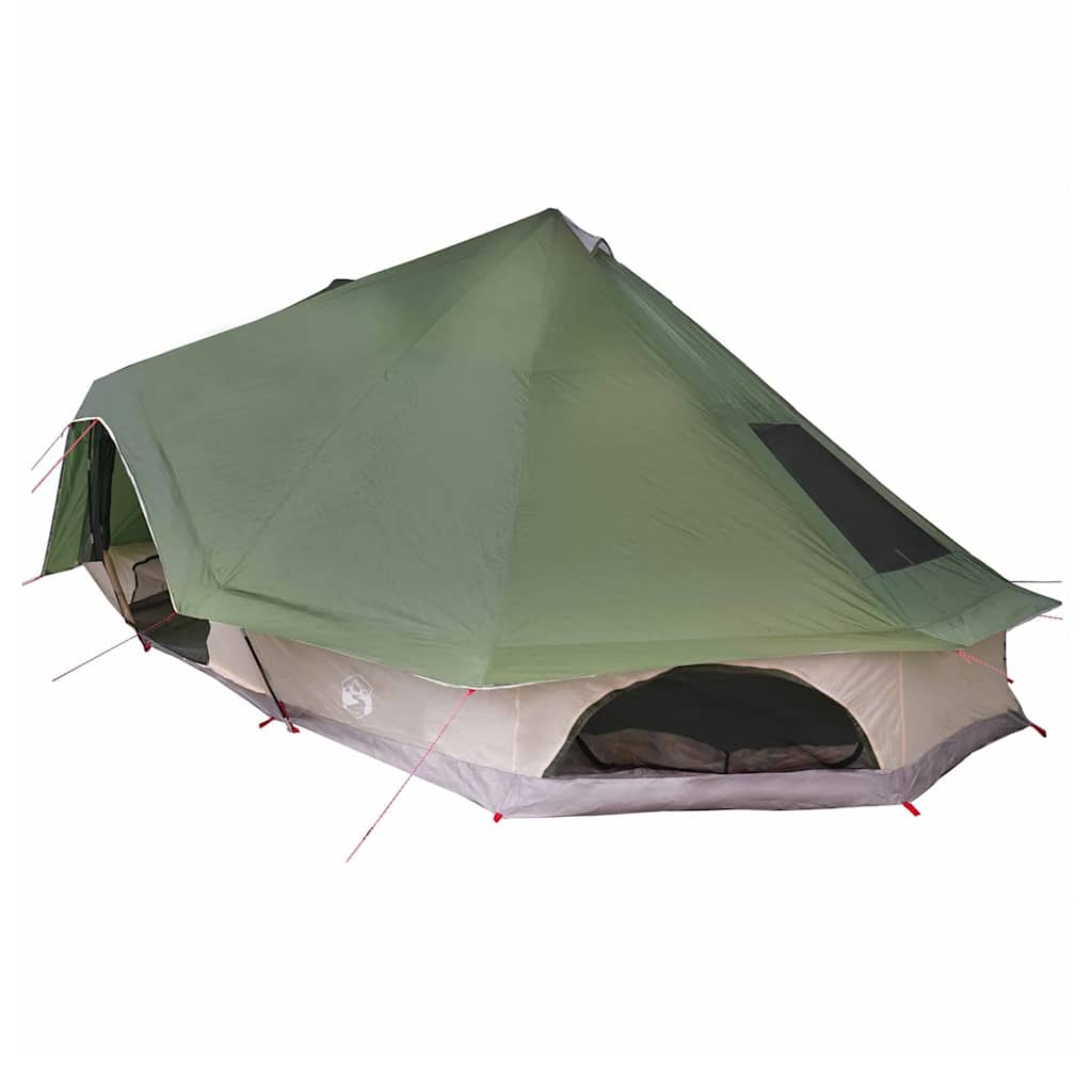 Tipi Zelt mit Dach mit Speicher Grün 680 x 430 x 270 cm Taft