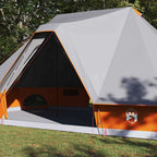 Tipi Zelt mit Dach Grau und Orange 680 x 430 x 270 cm Taft