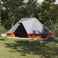 Tipi Zelt mit Dach Grau und Orange 680 x 430 x 270 cm Taft