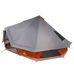 Tipi Zelt mit Dach Grau und Orange 680 x 430 x 270 cm Taft