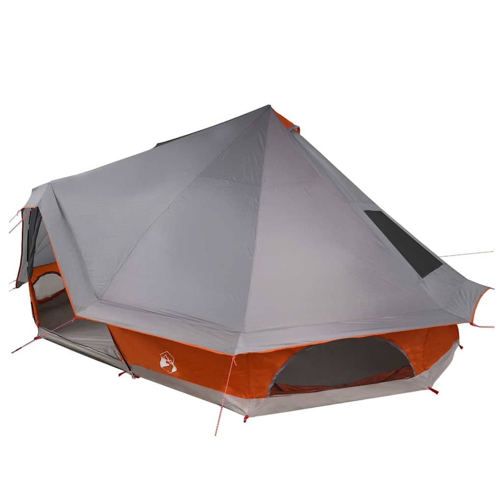 Tipi Zelt mit Dach Grau und Orange 680 x 430 x 270 cm Taft