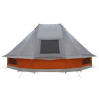 Tipi Zelt mit Dach Grau und Orange 680 x 430 x 270 cm Taft