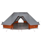 Tipi Zelt mit Dach Grau und Orange 680 x 430 x 270 cm Taft