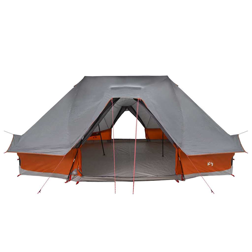 Tipi Zelt mit Dach Grau und Orange 680 x 430 x 270 cm Taft