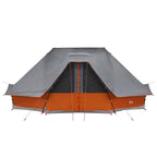 Tipi Zelt mit Dach Grau und Orange 680 x 430 x 270 cm Taft