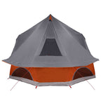 Tipi Zelt mit Dach Grau und Orange 680 x 430 x 270 cm Taft