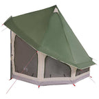 Tipi Zelt mit Dach mit Speicher Grün 404 x 370 x 270 cm Taft