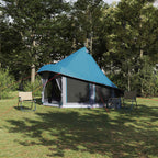 Tipi Zelt mit Dach mit Speicher Blau 404 x 370 x 270 cm Taft