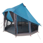 Tipi Zelt mit Dach mit Speicher Blau 404 x 370 x 270 cm Taft