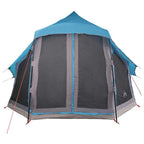 Tipi Zelt mit Dach mit Speicher Blau 404 x 370 x 270 cm Taft