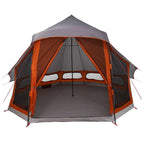 Tipi Zelt mit Dach Grau und Orange 404 x 370 x 270 cm Taft