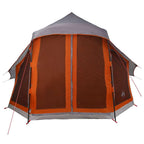 Tipi Zelt mit Dach Grau und Orange 404 x 370 x 270 cm Taft