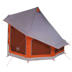 Tipi Zelt mit Dach Grau und Orange 404 x 370 x 270 cm Taft