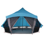 Tipi Zelt mit Dach mit Speicher Blau 508 x 470 x 300 cm Taft