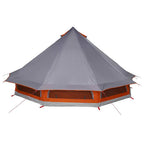 Tipi Zelt mit Dach Grau und Orange 508 x 470 x 300 cm Taft