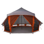 Tipi Zelt mit Dach Grau und Orange 508 x 470 x 300 cm Taft