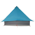 Tipi Zelt mit Dach mit Speicher Blau 358 x 296 x 258 cm Taft