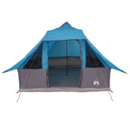 Tipi Zelt mit Dach mit Speicher Blau 358 x 296 x 258 cm Taft