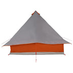 Tipi Zelt mit Dach Grau und Orange 358 x 296 x 258 cm Taft