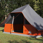 Tipi Zelt mit Dach Grau und Orange 364 x 281 x 257 cm Taft