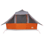 Tipi Zelt mit Dach Grau und Orange 364 x 281 x 257 cm Taft